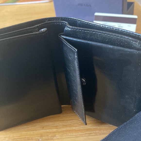 Prada Black Wallet with credit card holder, change purse and billfold. - Picture 5 of 7